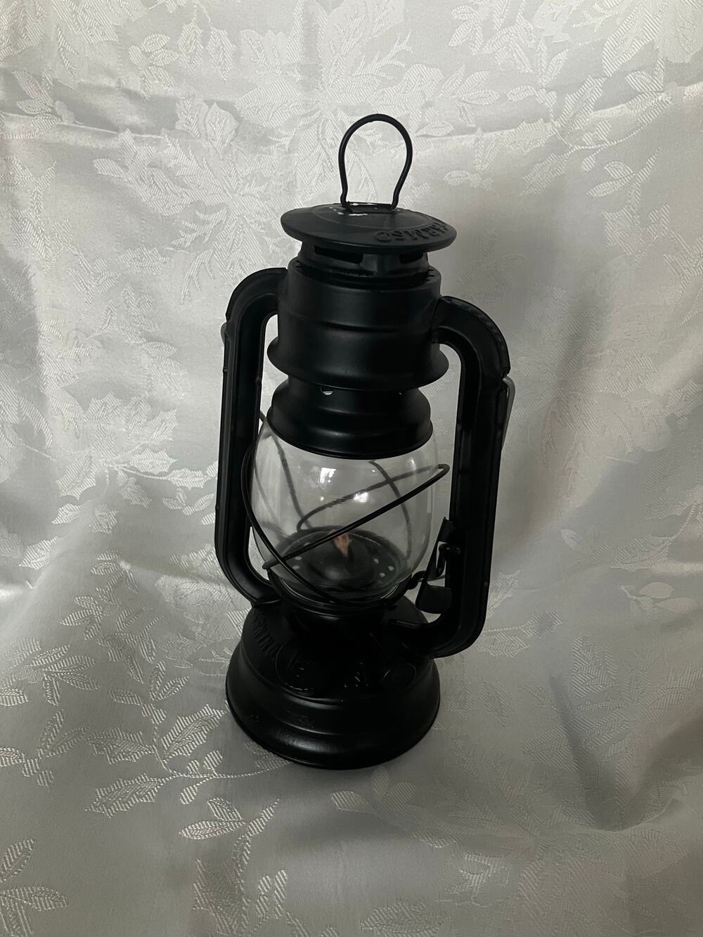 Decorative Black Railroad Lantern Rustic Display Piece
